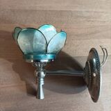 Wall lamp Lotus flower petal mother-of-pearl patinated chrome metal base dp 1123672