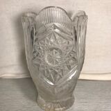 Vase ancien cristal taillé made in France vintage