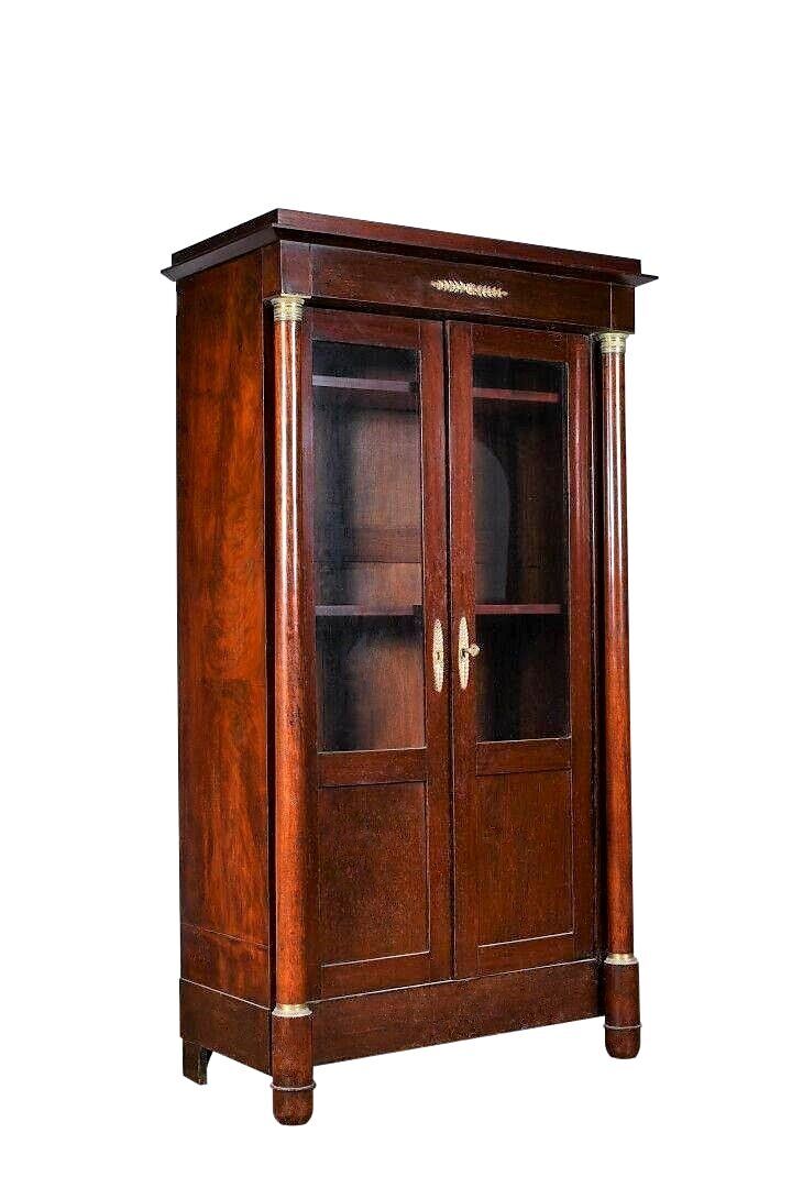 Empire mahogany library showcase