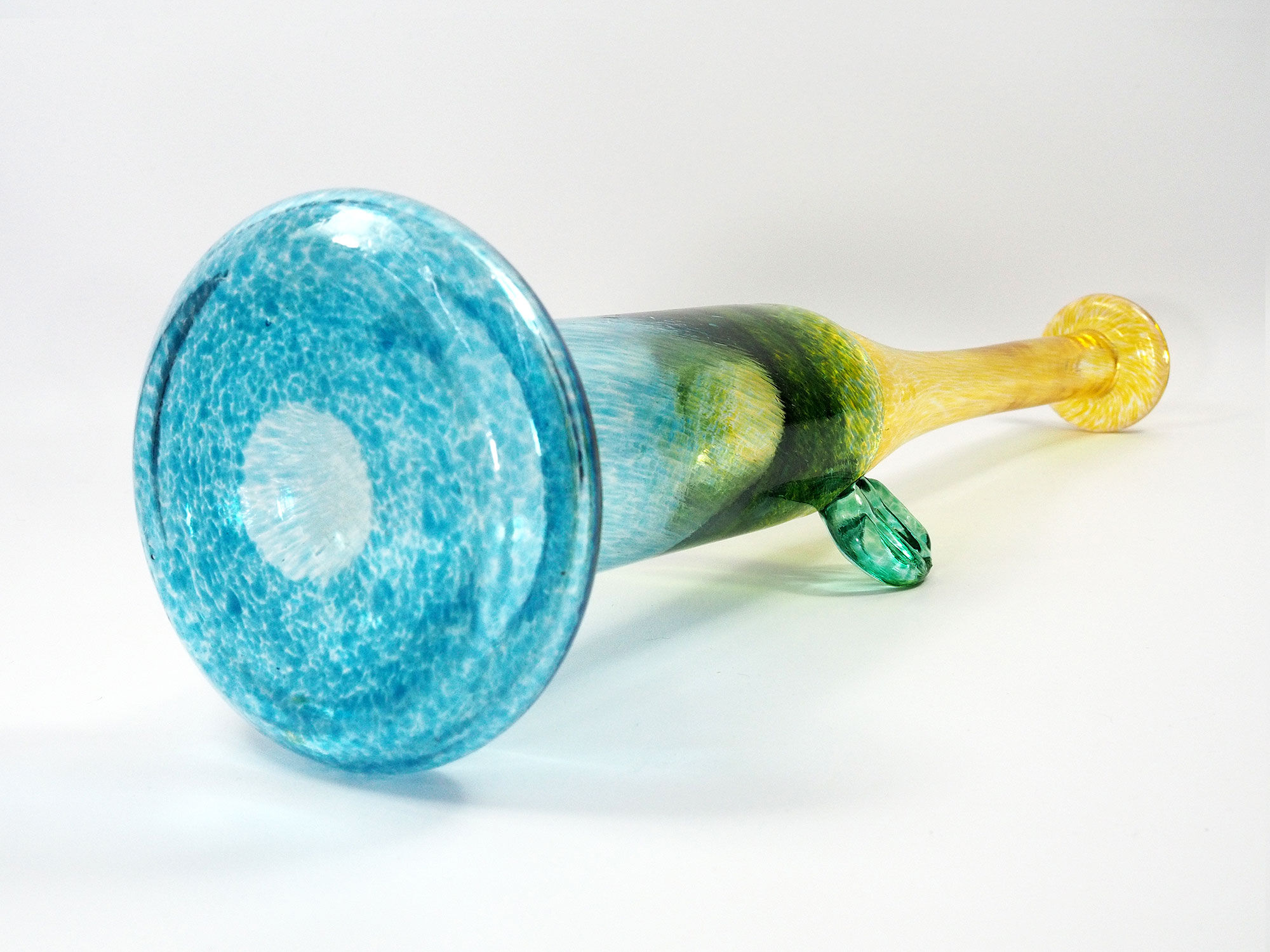 Glass vase wind pipes Bertil Vallien for Kosta Boda