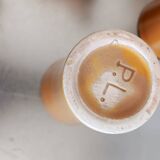Théière ocre marron Poët Laval 8T  7 verres à  à orangeade ou mazagrans