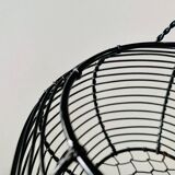 Vintage black metal egg basket