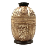 Louis Auguste Dage, Art Deco unique ceramic vase, France 1930