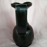 Black ceramic pitcher Vallauris by Lunetta