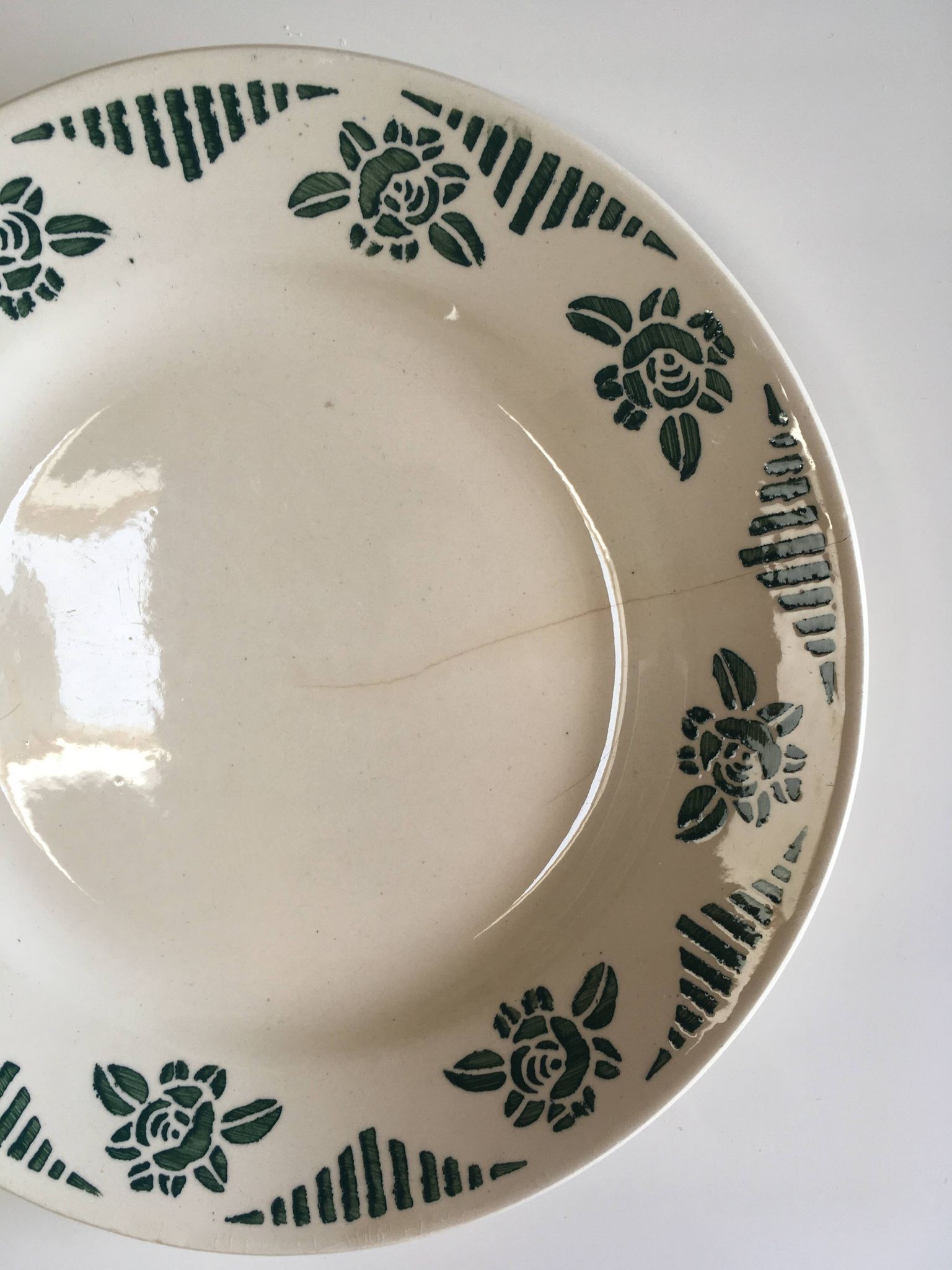 Lot de 6 assiettes en faïence vintage - années 1940-1950