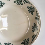 Lot de 6 assiettes en faïence vintage - années 1940-1950