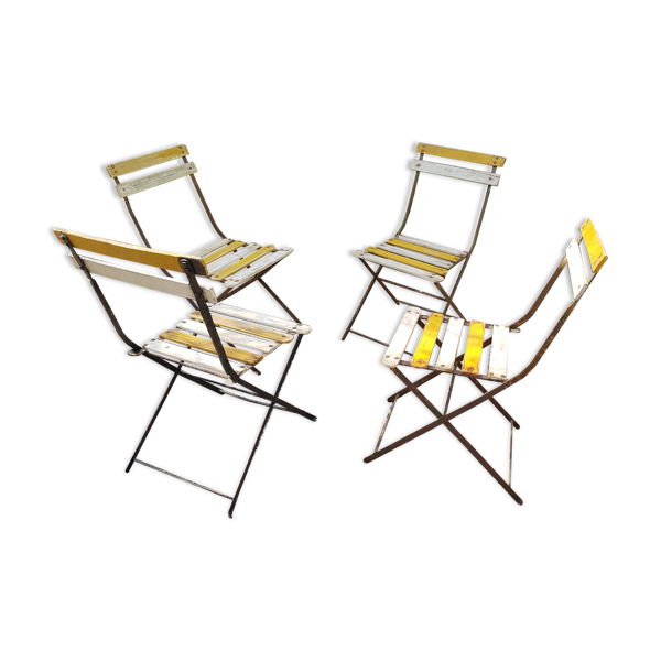 Lot 4 chaises de jardin