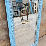 Ancien miroir Art déco en teck birman