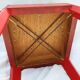 Tabouret bois rouge Luterma