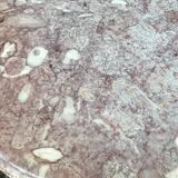 Table low brass and marble Louis XV