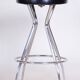 Tabouret de bar Bauhaus en chrome et cuir, années 1930
