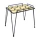 Table d'appoint mosaïque et fer forgé pieds compas