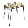 Mosaic and wrought iron side table, compass feet