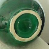 Earthenware vase with 3 handles of Vallauris oak leaves, 1950s vintage