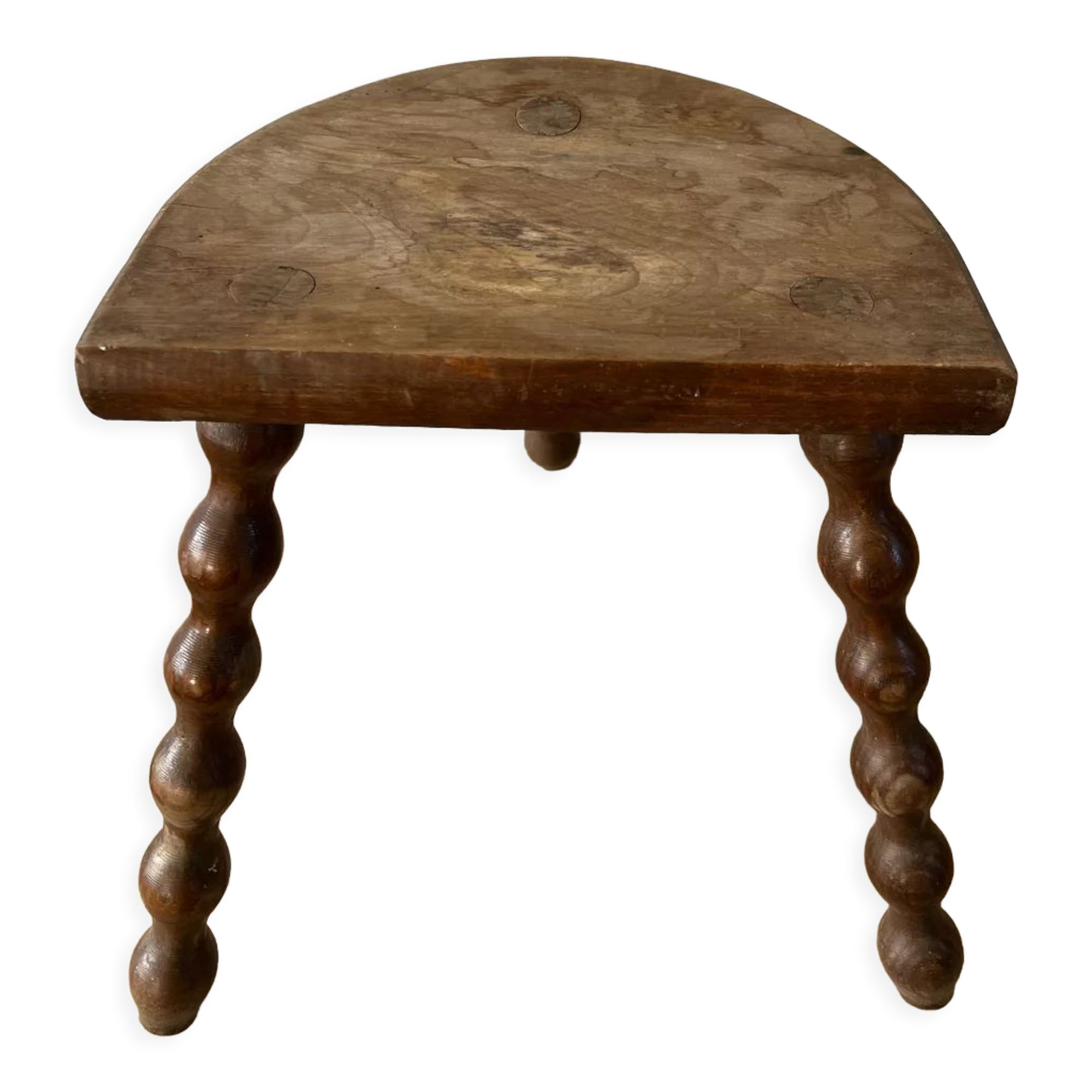 Wooden tripod farm stool