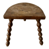Wooden tripod farm stool