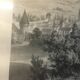 Cluny Abbey engraving framed by E.Sagot late 19th century