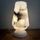 Vintage table lamp alabaster lamp, Italy 1960 minimalist