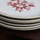 Set of 6 flat ceramic plates