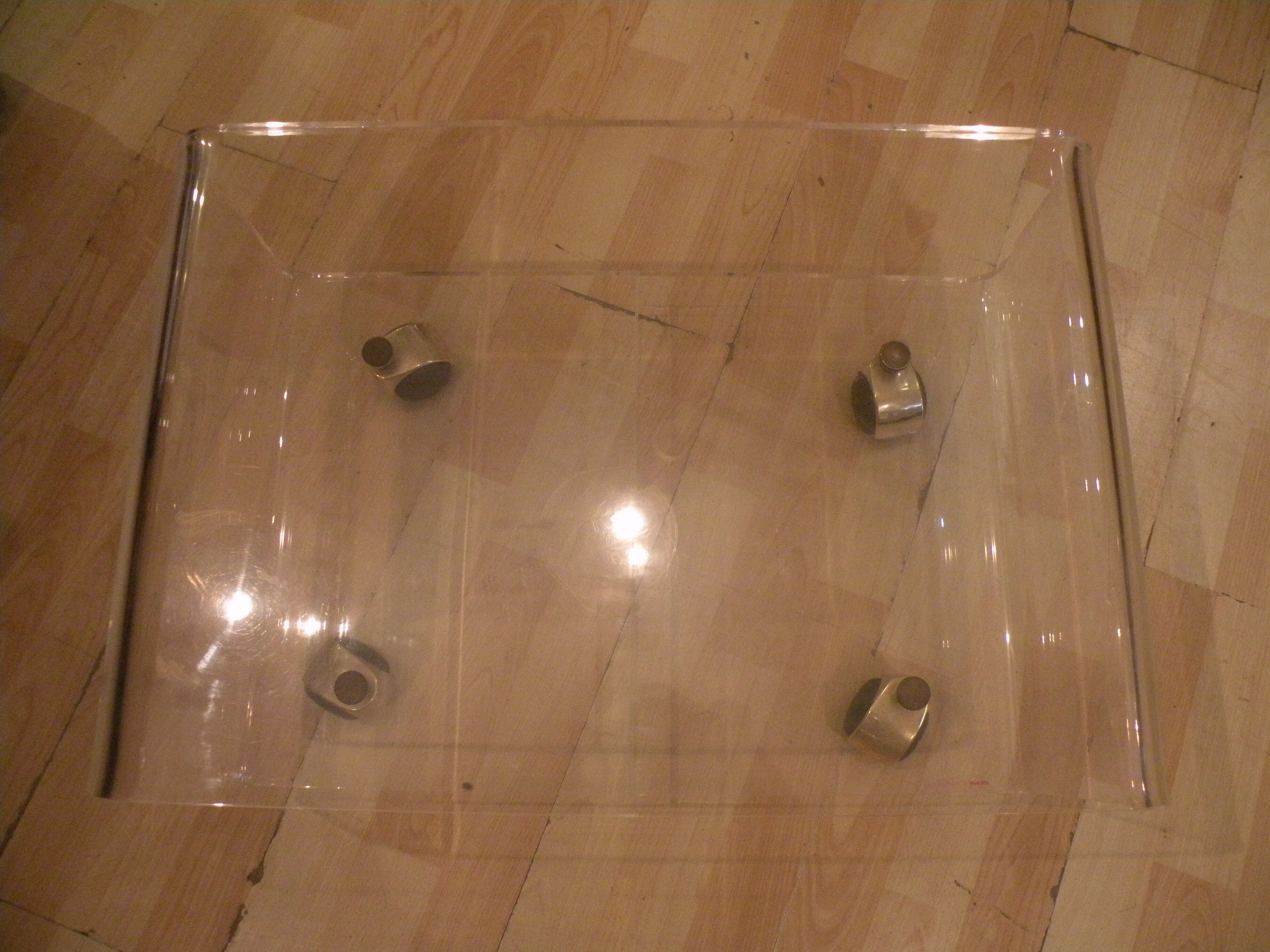 Coffee table on wheels 1970, design David Lange, Les invisible du Marais