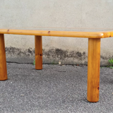 Italian pine and glass coffee table