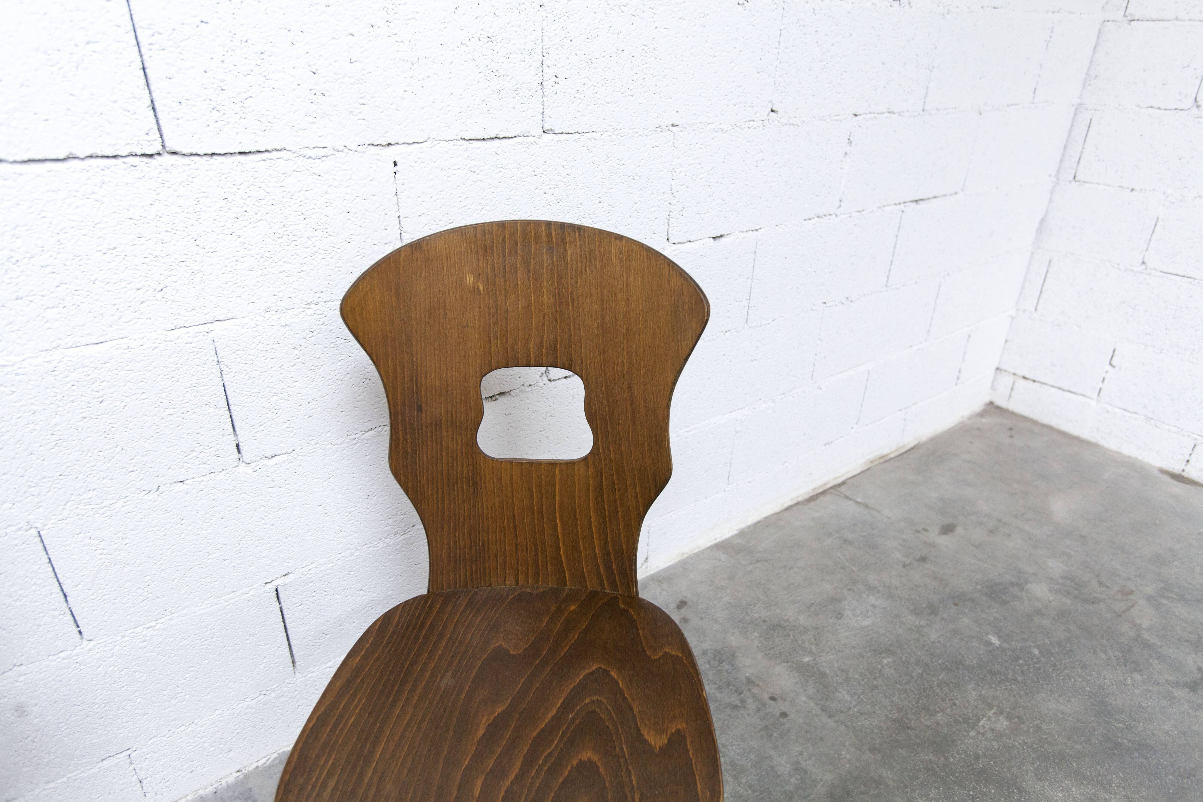 Paire de chaises Baumann modèle Gentiane 1960