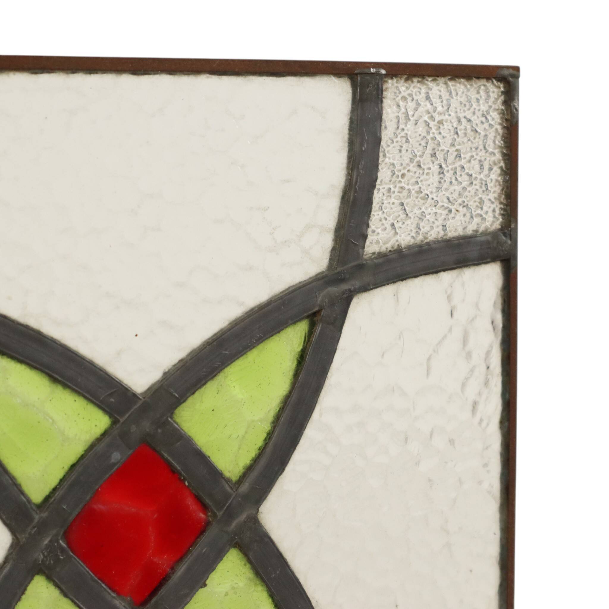 Art Deco Geometric Stained Glass Window 25x25cm