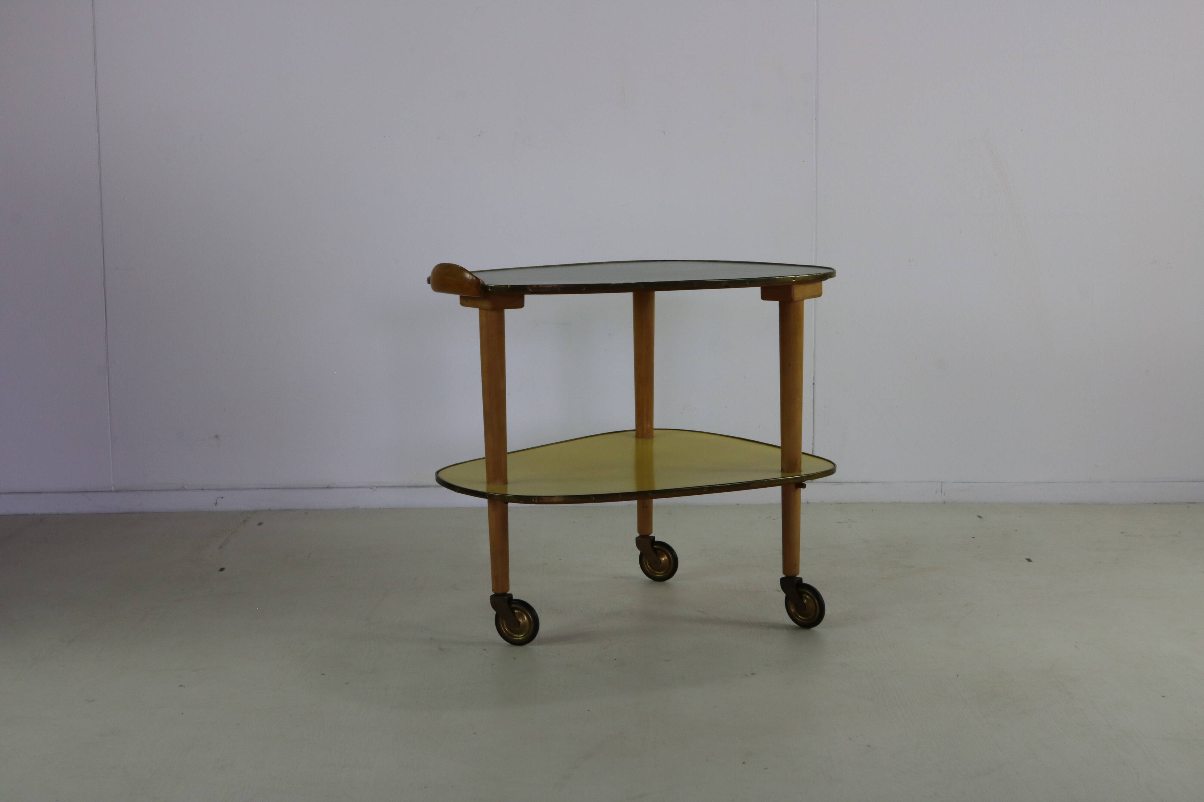 Original colorfull midcentury design tea trolley