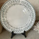 Antique round ironstone dish with mistletoe decoration, Grand Dépôt by Emile Bour