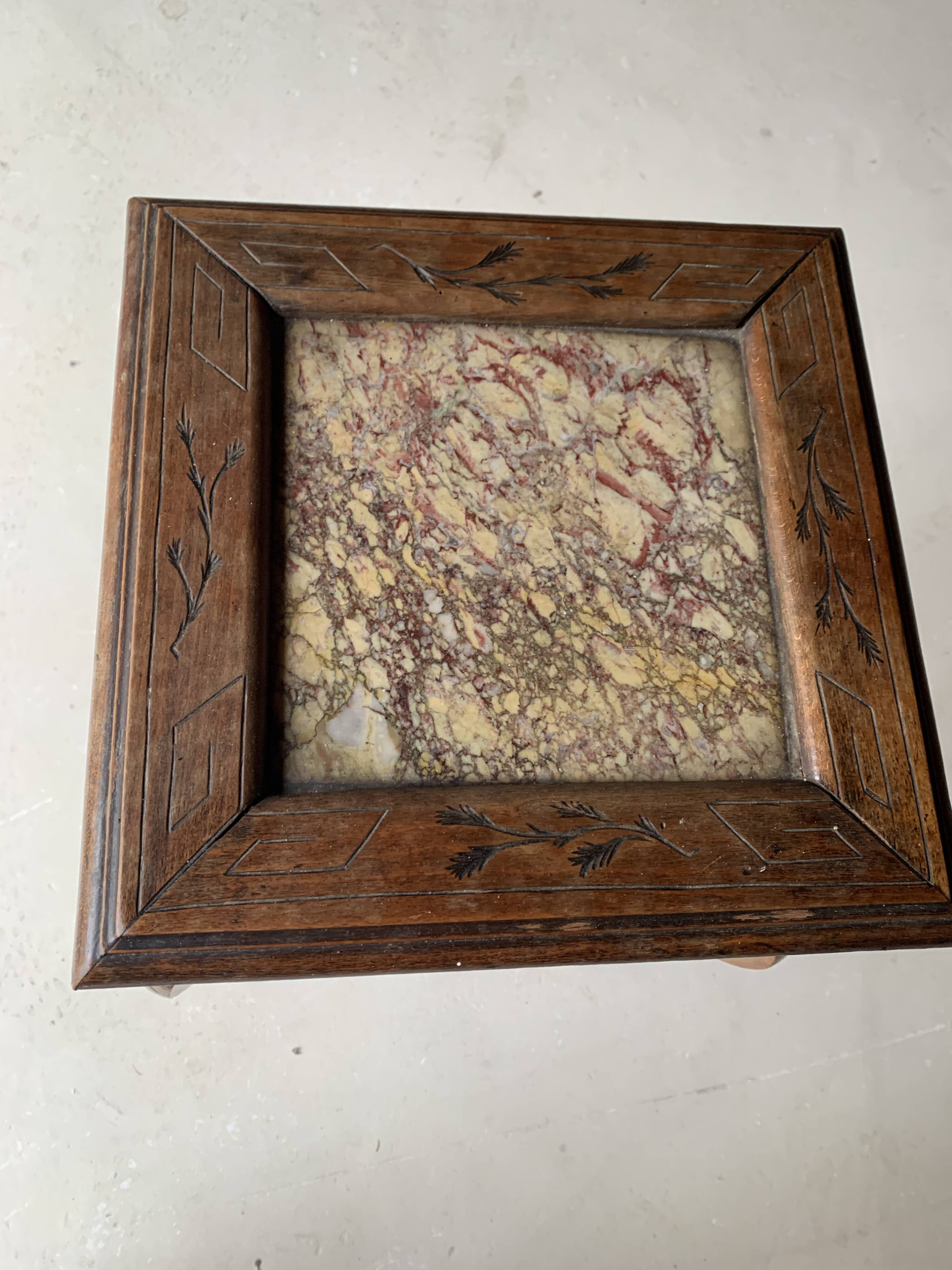 Wooden and marble selette