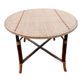Table à manger bois et rotin