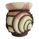 Art Deco vase in marbled glass and wrought iron, 1930s.
