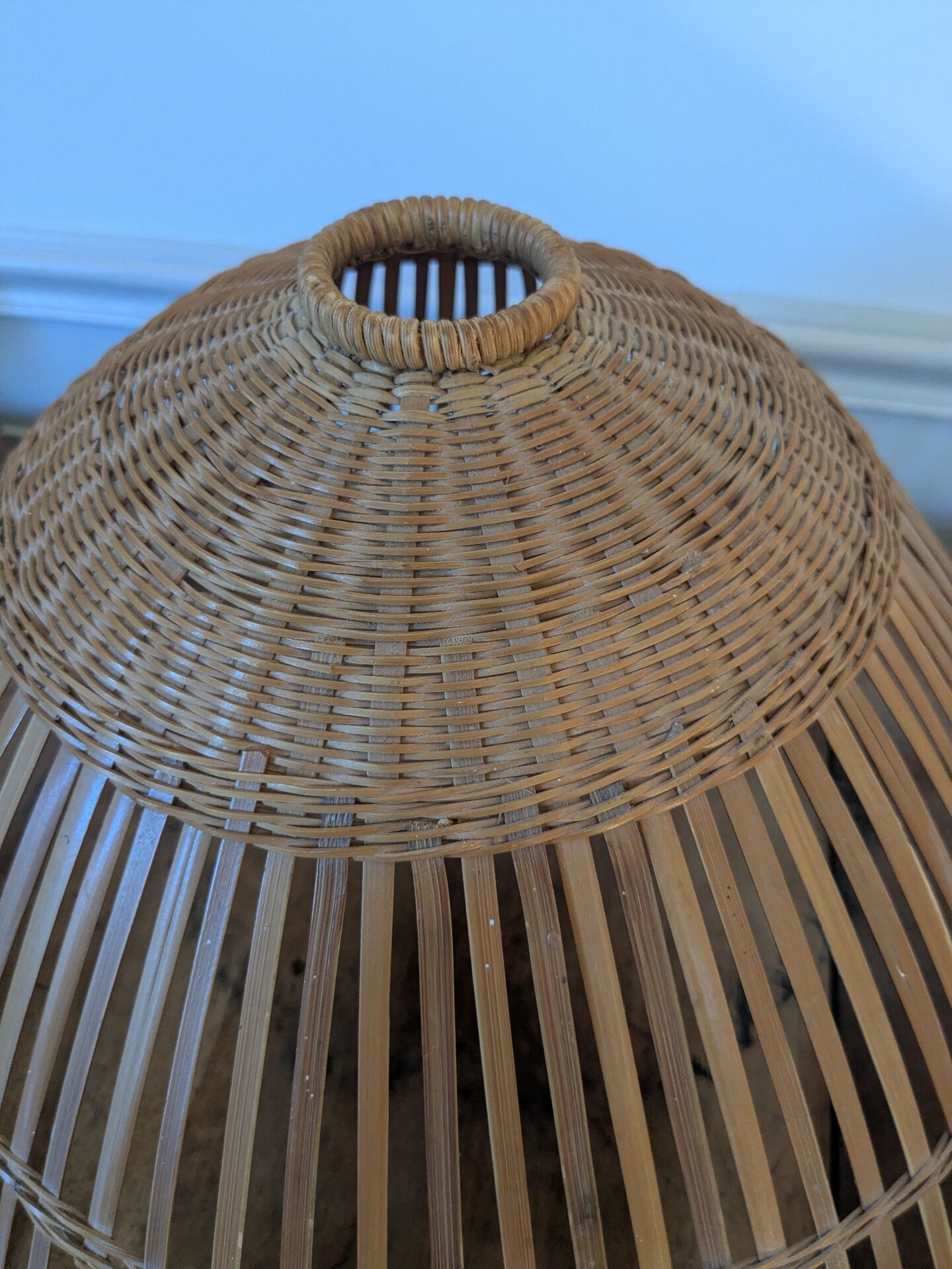 Rattan lampshade