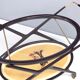 Vintage ebonized beech serving cart with oriental print, italy