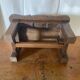Antique Low Stool Vintage Wood Footrest