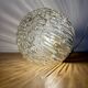 Suspension globe vintage XL en verre moulé