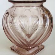 Vase en verre art déco Rosaline par Rudolf Schrötter pour Inwald