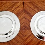 Individual butter dish in silver metal leaf decoration