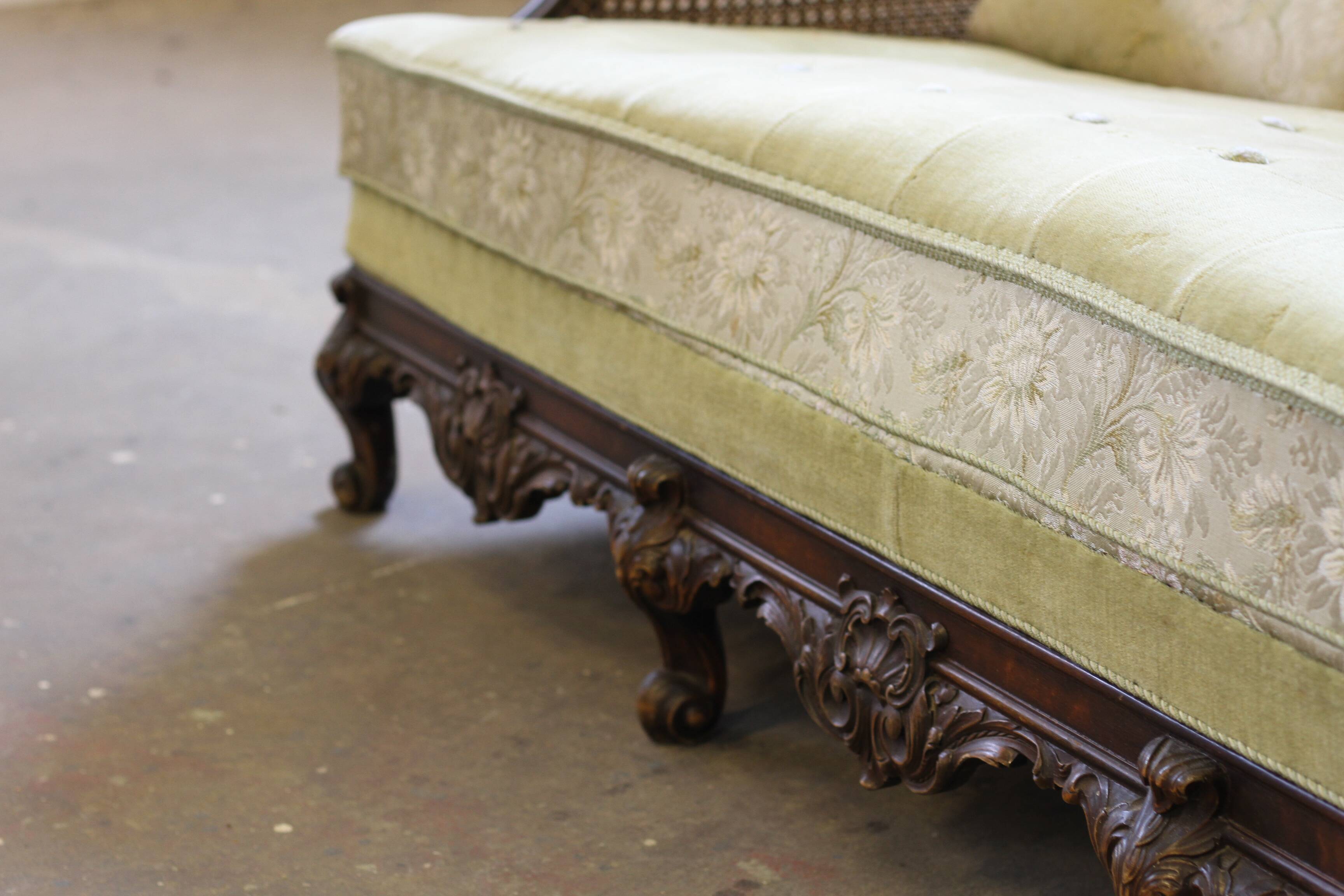 Bergere Sofa from 1900s, French Inspired, Danish Craftmanship