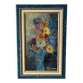 Bouquet de fleurs signé