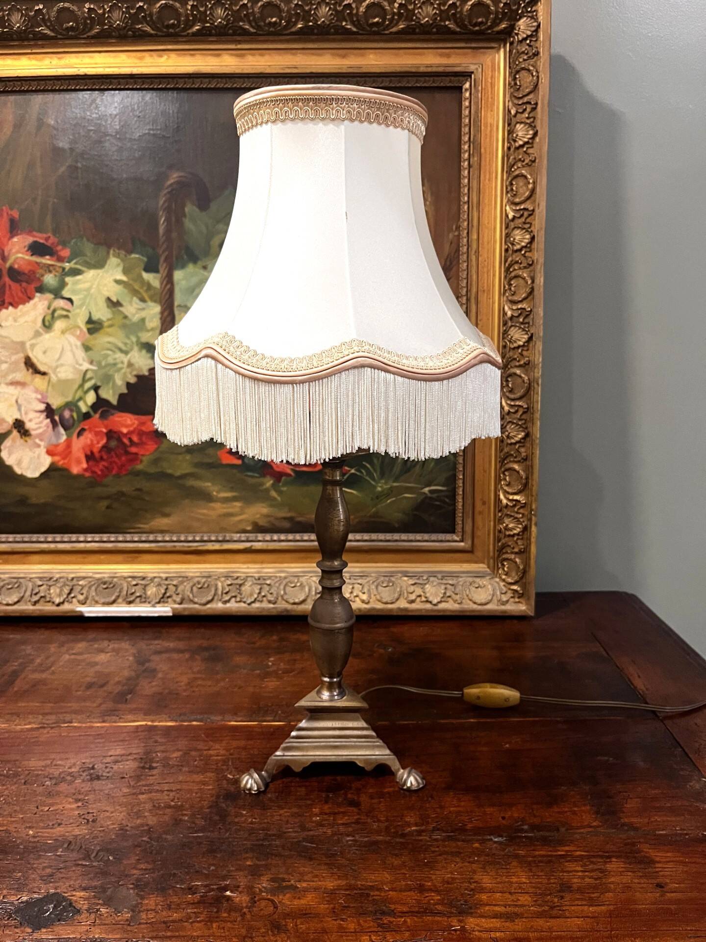 Antique brass lamp