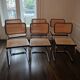 Set of 6 Cesca B32 Marcel Breuer black vintage chairs Made in Italy