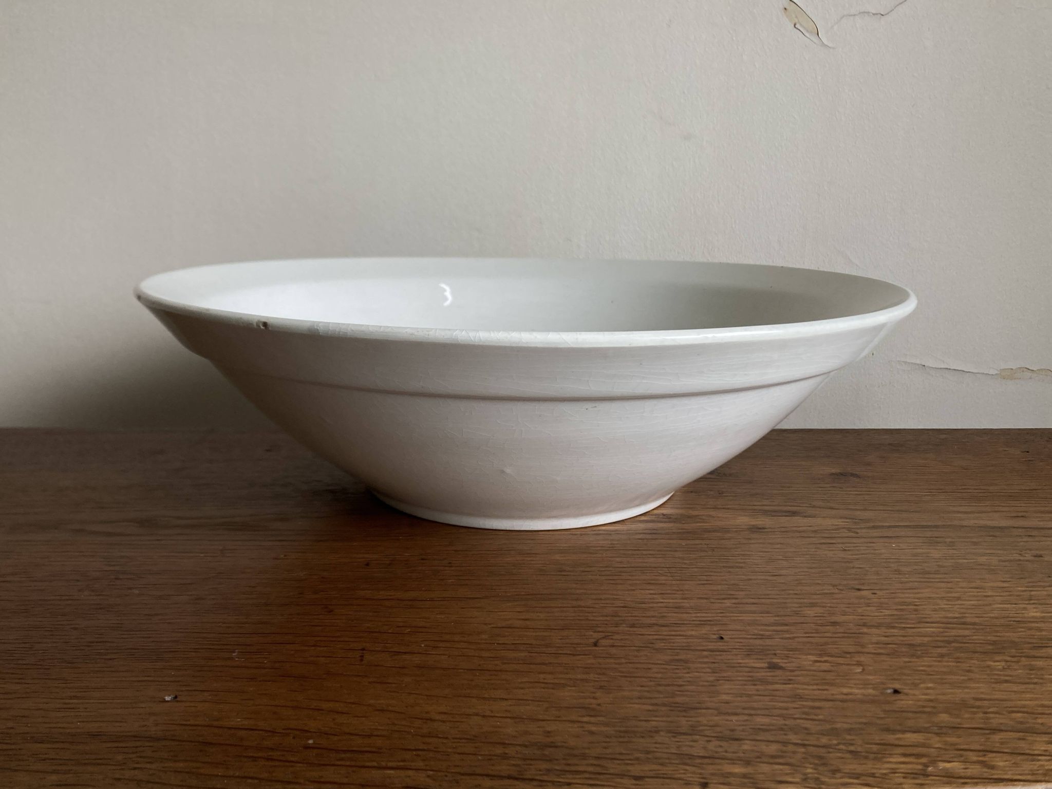 Earthenware salad bowl centrepiece Choisy 1900 white