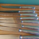 Box 24 silver metal knives, Ravinet Denfert