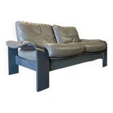 Panda leather two-seater sofa by Ake Fribyter for Nelo Sweden, 1970