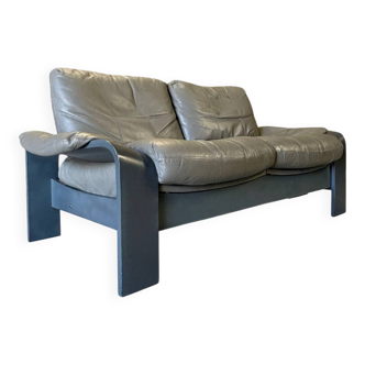 Panda leather two-seater sofa by Ake Fribyter for Nelo Sweden, 1970