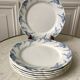 set of dessert plates in K&G Lunéville Iron Earth model "Angèle" late 19th century