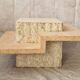 Square Mactan stone coffee table by Magnussen Ponte