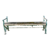 Ancien banc de jardin vintage en fonte