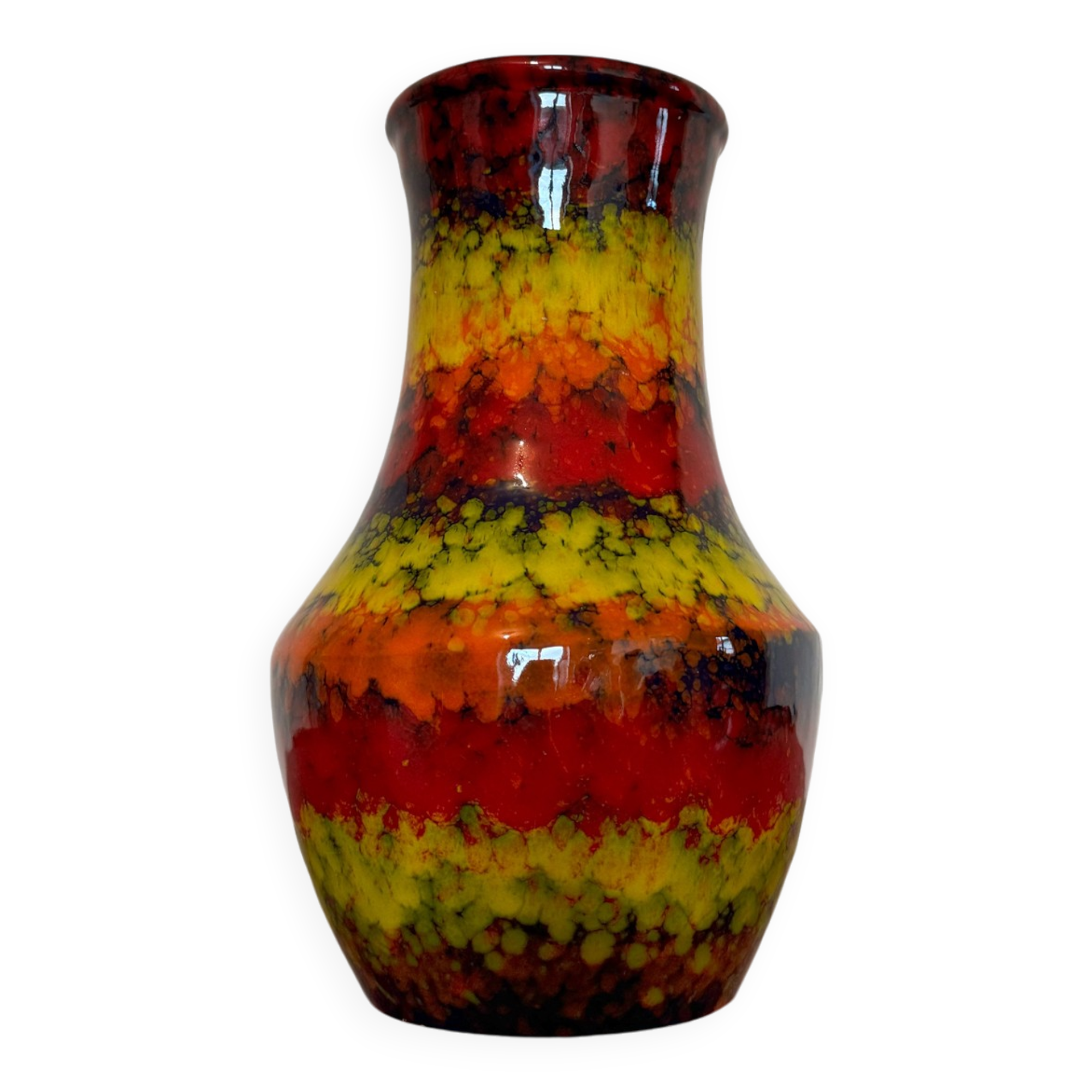 Multicolored ceramic vase from the 60s